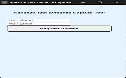 Advanze Test Evidence Capture Tool from Chrome web store to be run with OffiDocs Chromium online Advanze Test Evidence Capture Tool from Chrome web store to be run with OffiDocs Chromium online