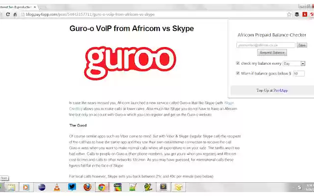 Africom Balance Checker from Chrome web store to be run with OffiDocs Chromium online Africom Balance Checker from Chrome web store to be run with OffiDocs Chromium online