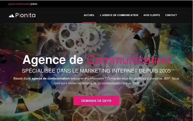 Agence de communication Pionita from Chrome web store to be run with OffiDocs Chromium online Agence de communication Pionita from Chrome web store to be run with OffiDocs Chromium online