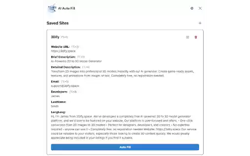 AI Auto Fill from Chrome web store to be run with OffiDocs Chromium online AI Auto Fill from Chrome web store to be run with OffiDocs Chromium online