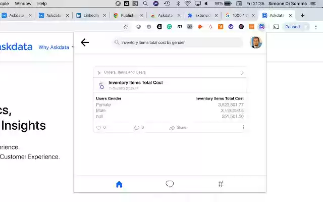 Askdata from Chrome web store to be run with OffiDocs Chromium online Askdata from Chrome web store to be run with OffiDocs Chromium online