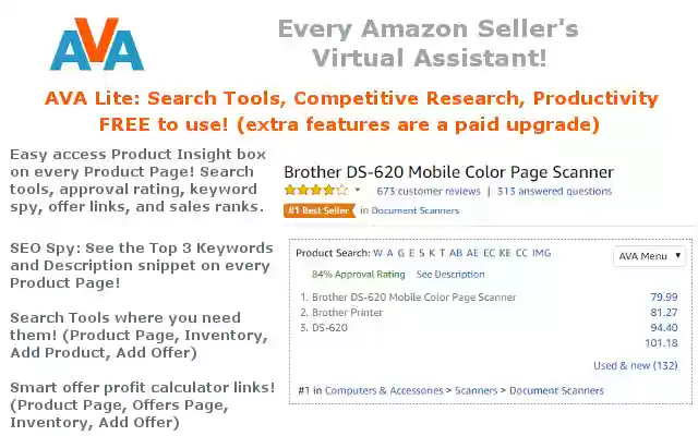 AVA (Every Amazon Sellers Virtual Assistant) from Chrome web store to be run with OffiDocs Chromium online AVA (Every Amazon Sellers Virtual Assistant) from Chrome web store to be run with OffiDocs Chromium online