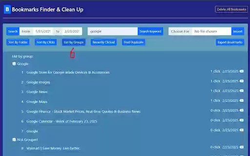 Bookmarks Finder Clean Up from Chrome web store to be run with OffiDocs Chromium online Bookmarks Finder Clean Up from Chrome web store to be run with OffiDocs Chromium online