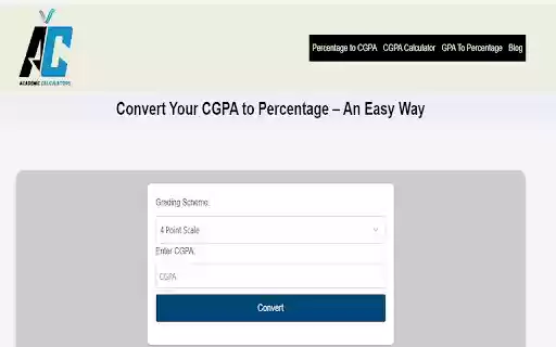 CGPA to Percentage Calculator from Chrome web store to be run with OffiDocs Chromium online CGPA to Percentage Calculator from Chrome web store to be run with OffiDocs Chromium online