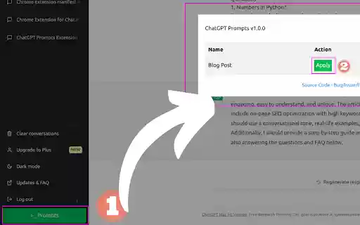 ChatGPT Prompts Extension from Chrome web store to be run with OffiDocs Chromium online ChatGPT Prompts Extension from Chrome web store to be run with OffiDocs Chromium online