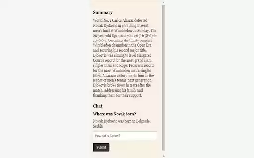 Chaticle: AI Summary and Chat for Articles from Chrome web store to be run with OffiDocs Chromium online Chaticle: AI Summary and Chat for Articles from Chrome web store to be run with OffiDocs Chromium online