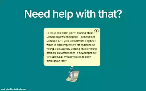 Clippy Two from Chrome web store to be run with OffiDocs Chromium online Clippy Two from Chrome web store to be run with OffiDocs Chromium online