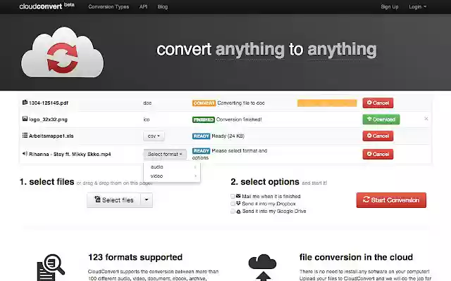 CloudConvert from Chrome web store to be run with OffiDocs Chromium online CloudConvert from Chrome web store to be run with OffiDocs Chromium online
