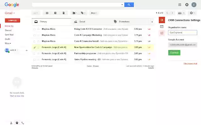 Code K Gmail Sync for Microsoft Dynamics 365 from Chrome web store to be run with OffiDocs Chromium online Code K Gmail Sync for Microsoft Dynamics 365 from Chrome web store to be run with OffiDocs Chromium online