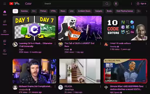 Colorful YouTube from Chrome web store to be run with OffiDocs Chromium online Colorful YouTube from Chrome web store to be run with OffiDocs Chromium online