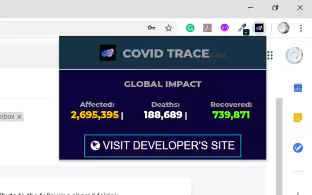 CovidTrace from Chrome web store to be run with OffiDocs Chromium online CovidTrace from Chrome web store to be run with OffiDocs Chromium online