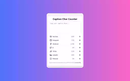 Crosspostify Caption Char Counter from Chrome web store to be run with OffiDocs Chromium online Crosspostify Caption Char Counter from Chrome web store to be run with OffiDocs Chromium online