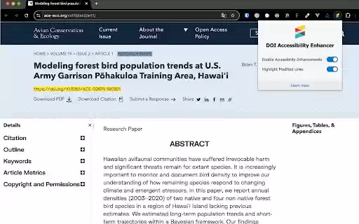 Crossref DOI Accessibility Enhancer from Chrome web store to be run with OffiDocs Chromium online Crossref DOI Accessibility Enhancer from Chrome web store to be run with OffiDocs Chromium online