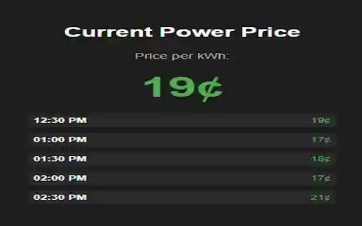Current Power Price from Chrome web store to be run with OffiDocs Chromium online Current Power Price from Chrome web store to be run with OffiDocs Chromium online