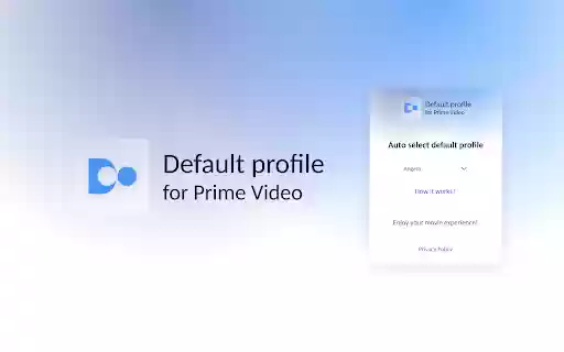 Default profile for Prime Video from Chrome web store to be run with OffiDocs Chromium online Default profile for Prime Video from Chrome web store to be run with OffiDocs Chromium online