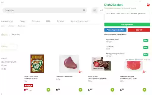 Dish2Basket from Chrome web store to be run with OffiDocs Chromium online Dish2Basket from Chrome web store to be run with OffiDocs Chromium online