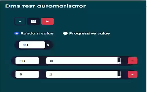 DMS TEST AUTOMATISATOR DMS EXTENSION SERIES from Chrome web store to be run with OffiDocs Chromium online DMS TEST AUTOMATISATOR DMS EXTENSION SERIES from Chrome web store to be run with OffiDocs Chromium online