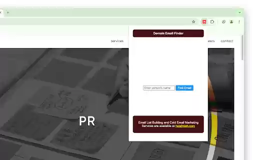 Domain Email Finder from Chrome web store to be run with OffiDocs Chromium online Domain Email Finder from Chrome web store to be run with OffiDocs Chromium online