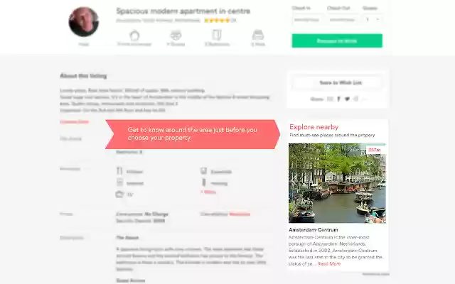 Explore nearby places for Airbnb from Chrome web store to be run with OffiDocs Chromium online Explore nearby places for Airbnb from Chrome web store to be run with OffiDocs Chromium online