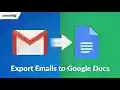 Export Emails to Google Docs by cloudHQ from Chrome web store to be run with OffiDocs Chromium online Export Emails to Google Docs by cloudHQ from Chrome web store to be run with OffiDocs Chromium online