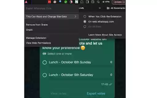 Export WhatsApp Polls from Chrome web store to be run with OffiDocs Chromium online Export WhatsApp Polls from Chrome web store to be run with OffiDocs Chromium online
