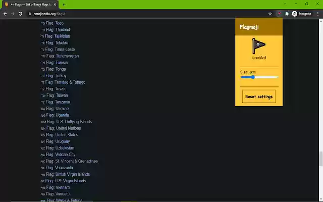Flagmoji from Chrome web store to be run with OffiDocs Chromium online Flagmoji from Chrome web store to be run with OffiDocs Chromium online