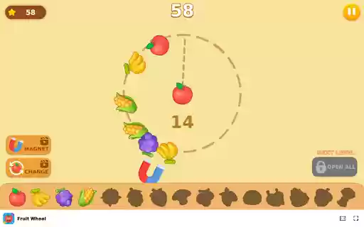 Fruit Wheel Game Merge items for bigger and better combinations! from Chrome web store to be run with OffiDocs Chromium online Fruit Wheel Game Merge items for bigger and better combinations! from Chrome web store to be run with OffiDocs Chromium online