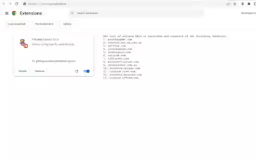 FYA Web Control from Chrome web store to be run with OffiDocs Chromium online FYA Web Control from Chrome web store to be run with OffiDocs Chromium online