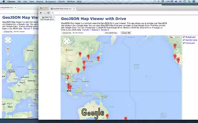 GeoJSON Map Viewer with Drive from Chrome web store to be run with OffiDocs Chromium online GeoJSON Map Viewer with Drive from Chrome web store to be run with OffiDocs Chromium online