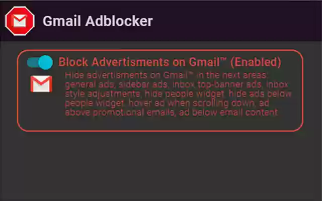 Gmail AdBlocker from Chrome web store to be run with OffiDocs Chromium online Gmail AdBlocker from Chrome web store to be run with OffiDocs Chromium online
