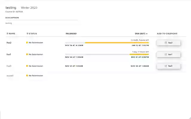 Gradescope Add to Calendar from Chrome web store to be run with OffiDocs Chromium online Gradescope Add to Calendar from Chrome web store to be run with OffiDocs Chromium online