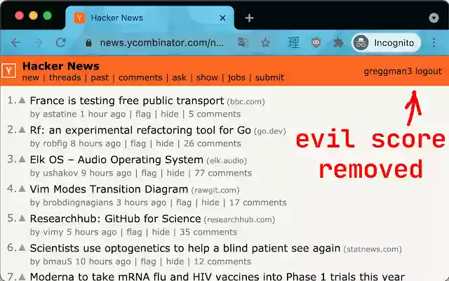 HN Points Exorcism from Chrome web store to be run with OffiDocs Chromium online HN Points Exorcism from Chrome web store to be run with OffiDocs Chromium online