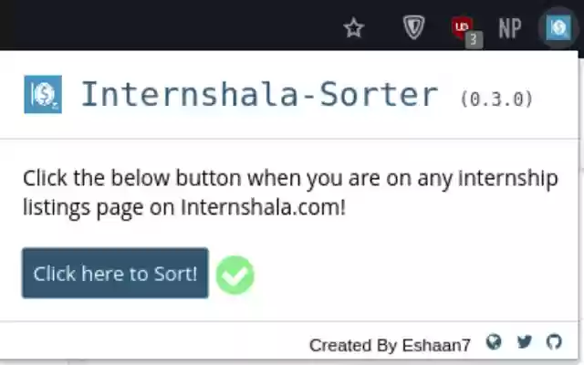 Internshala Sort By Stipend from Chrome web store to be run with OffiDocs Chromium online Internshala Sort By Stipend from Chrome web store to be run with OffiDocs Chromium online