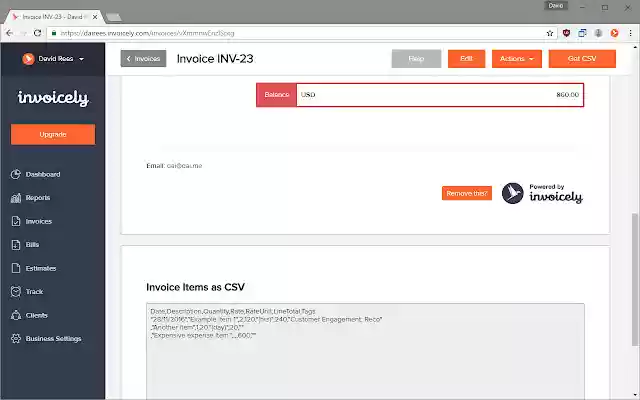 Invoicely CSV Generator from Chrome web store to be run with OffiDocs Chromium online Invoicely CSV Generator from Chrome web store to be run with OffiDocs Chromium online