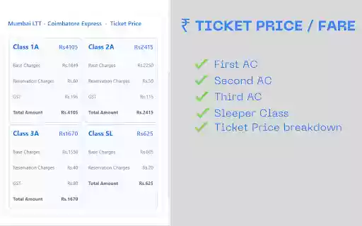 IRCTC Train Info from Chrome web store to be run with OffiDocs Chromium online IRCTC Train Info from Chrome web store to be run with OffiDocs Chromium online