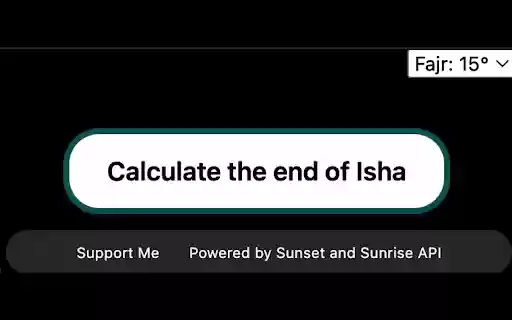 Isha End Calculator from Chrome web store to be run with OffiDocs Chromium online Isha End Calculator from Chrome web store to be run with OffiDocs Chromium online