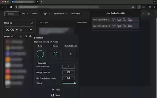 Jira Audio Shuffle from Chrome web store to be run with OffiDocs Chromium online Jira Audio Shuffle from Chrome web store to be run with OffiDocs Chromium online