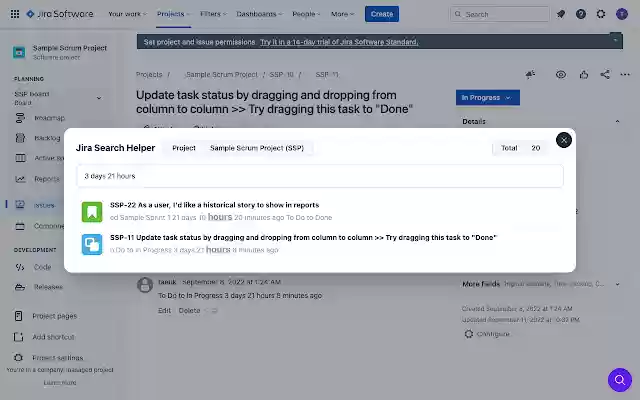 Jira Search Helper from Chrome web store to be run with OffiDocs Chromium online Jira Search Helper from Chrome web store to be run with OffiDocs Chromium online