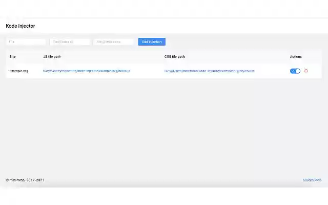 Kode Injector from Chrome web store to be run with OffiDocs Chromium online Kode Injector from Chrome web store to be run with OffiDocs Chromium online