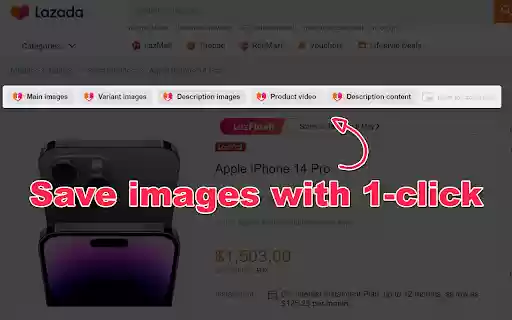 Lazada Save Download Product Images Video from Chrome web store to be run with OffiDocs Chromium online Lazada Save Download Product Images Video from Chrome web store to be run with OffiDocs Chromium online