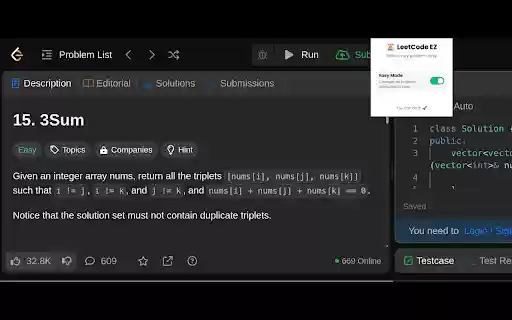 LeetCode Easy from Chrome web store to be run with OffiDocs Chromium online LeetCode Easy from Chrome web store to be run with OffiDocs Chromium online