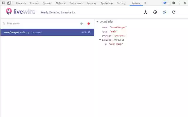 Livewire devtools from Chrome web store to be run with OffiDocs Chromium online Livewire devtools from Chrome web store to be run with OffiDocs Chromium online