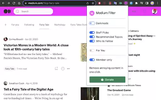 Medium Filter — Read without distractions from Chrome web store to be run with OffiDocs Chromium online Medium Filter — Read without distractions from Chrome web store to be run with OffiDocs Chromium online