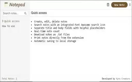 Mynotes Simple Stylish Notepad Extension from Chrome web store to be run with OffiDocs Chromium online Mynotes Simple Stylish Notepad Extension from Chrome web store to be run with OffiDocs Chromium online