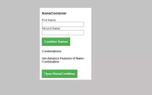 NameCombiner Quick Access from Chrome web store to be run with OffiDocs Chromium online NameCombiner Quick Access from Chrome web store to be run with OffiDocs Chromium online