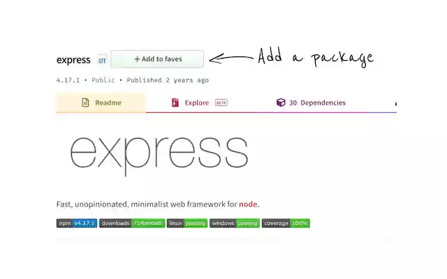 npm faves from Chrome web store to be run with OffiDocs Chromium online npm faves from Chrome web store to be run with OffiDocs Chromium online