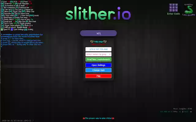 NTL MOD for Slither.io from Chrome web store to be run with OffiDocs Chromium online NTL MOD for Slither.io from Chrome web store to be run with OffiDocs Chromium online