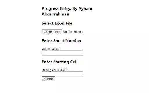 Orison progress Entry. By Ayham Abdurrahman from Chrome web store to be run with OffiDocs Chromium online Orison progress Entry. By Ayham Abdurrahman from Chrome web store to be run with OffiDocs Chromium online
