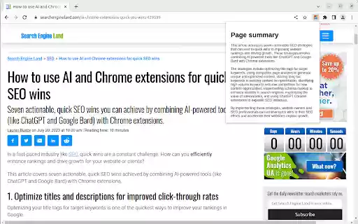 Page summary from Chrome web store to be run with OffiDocs Chromium online Page summary from Chrome web store to be run with OffiDocs Chromium online