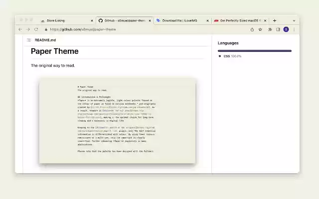 Paper Theme from Chrome web store to be run with OffiDocs Chromium online Paper Theme from Chrome web store to be run with OffiDocs Chromium online